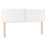 vidaXL Tête de lit à LED Blanc 144x5x78/88 cm Similicuir