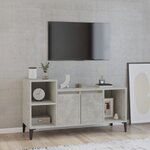 vidaXL Meuble TV Gris béton 100x35x55 cm Bois d'ingénierie