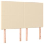vidaXL Sommier à lattes de lit avec matelas Crème 180x200 cm Tissu