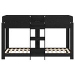 vidaXL Lit Superposé pour Enfants Chêne noir 75 x 190 cm