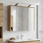 vidaXL Armoire Miroir de Salle de Bain Chêne artisan