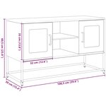 vidaXL Meuble TV rose 100 5x39x60 5 cm acier