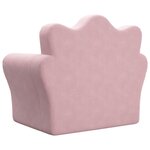 vidaXL Canapé-lit pour enfants rose peluche douce