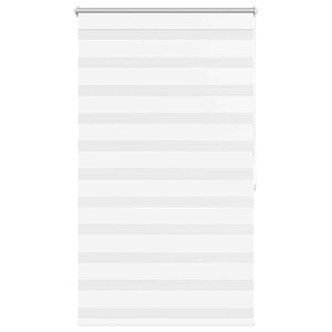 vidaXL Store vénitien zébré 100 9 x 175 cm  largeur du tissu 96 7 cm  blanc