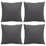 vidaXL Coussins de canapé 4 Pièces anthracite 40x40 cm tissu
