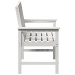 vidaXL Banc de jardin avec coussin Blanc 120 x 59 x 88cm Plastique
