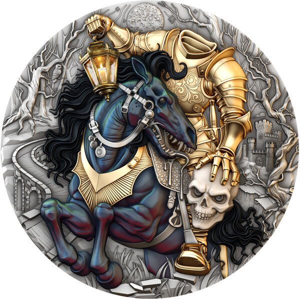 Monnaie HEADLESS RIDER 2 Oz Argent 5$ Niue 2026 (PRÉCOMMANDE)