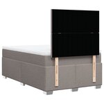 vidaXL Sommier à lattes de lit avec matelas taupe 120x190 cm tissu