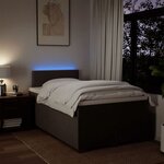 vidaXL Sommier à lattes de lit avec matelas Gris clair 120x200cm Tissu