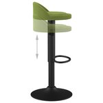 vidaXL Tabourets de bar lot de 2 vert clair velours