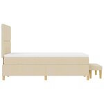 vidaXL Lit à ressorts avec tête de lit Crème 190 x 120 cm tissu