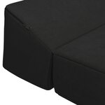 vidaXL Canapé-lit pliable Noir 200 x 70 x 10 cm Velours