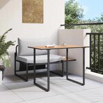 vidaXL Ensemble de salle à manger pour jardin 2 Pièces Gris clair Acier