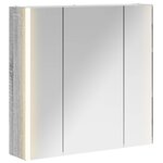 vidaXL Armoire Miroir de Salle de Bain Gris Sonoma