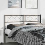 vidaXL Tête de lit métal noir 135 cm