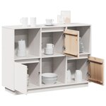 vidaXL Buffet Blanc 110 5x35x80 cm Bois massif de pin