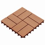 vidaXL Carreau de terrasse 11 Pièces Teck 30 x 30 cm WPC