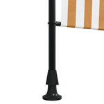 vidaXL Store roulant d'extérieur orange et blanc 200x270cm tissu acier