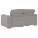 Ensemble de canapé 3 pièces avec coussins en tissu gris nuage