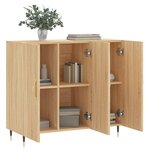 vidaXL Buffet chêne sonoma 90x34x80 cm bois d'ingénierie
