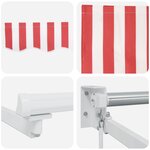vidaXL Store rétractable manuel avec LEDs Rouge et Blanc 5 x 3 m