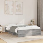 vidaXL Cadre de lit sonoma gris 120x200 cm bois d'ingénierie