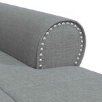 vidaXL Chaise longue avec coussin Gris clair 91 x 157 x 91 cm tissu