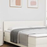 vidaXL Tête de lit LED avec des lumières à LED Crème 180 cm Polyester