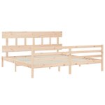 vidaXL Cadre de lit sans matelas 200x200 cm bois massif