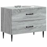 vidaXL Cabinet de chevet avec tiroir Sonoma gris 62 x 34 5 x 47 5 cm