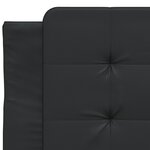 vidaXL Coussin de tête de lit noir 90 cm similicuir