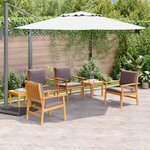 vidaXL Ensemble de canapé de jardin 6 Pièces Marron 45 x 45 x 38cm