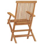 vidaXL Chaises pliables de jardin lot de 4 Bois de teck solide