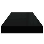 vidaXL Étagère murale flottante Noir brillant 60x23 5x3 8 cm MDF