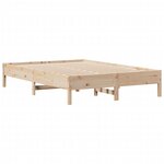 vidaXL Lit bibliothèque sans matelas 140x200 cm bois massif de pin