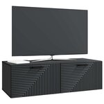 vidaXL Meuble TV mural Noir 98 x 41 x 30 cm Bois d'ingénierie