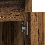 vidaXL Meuble TV avec lumières LED - Bois vieilli  100x34x50 cm en bois d'ingénierie.