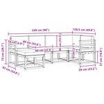 vidaXL Ensemble de canapés d'extérieur 6 pc Blanc et crème Polyester