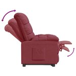 vidaXL Fauteuil inclinable Rouge bordeaux Tissu
