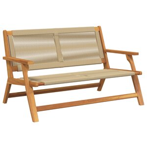 vidaXL Banc de jardin Beige 76x122x73 cm Bois massif d'acacia