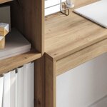 vidaXL Bureau avec tiroir avec étagère 2 Pièces Chêne artisanal