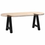 vidaXL Pieds de table basse en forme de A 2 pièces Noir 38 x (42-43) cm Acier