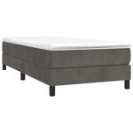 vidaXL Sommier à lattes de lit et matelas Gris foncé 90x200 cm Velours