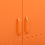 vidaXL Garde-robe Orange 90x50x180 cm Acier