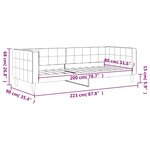 vidaXL Lit de repos sans matelas bleu 80x200 cm velours