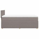 vidaXL Sommier à lattes de lit avec matelas Taupe 90x190 cm Tissu