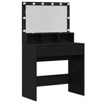 vidaXL Table de Toilette avec tiroir Chêne noir 80 x 41 x 134 5 cm