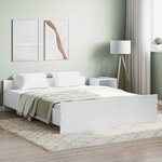 vidaXL Cadre de lit avec tête de lit/pied de lit blanc 150x200cm