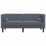 vidaXL Canapé Gris foncé 174 x 74 5 x 70 5 cm Velours