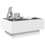 vidaXL Table basse avec LED blanc 70x50x30 cm bois d'ingénierie